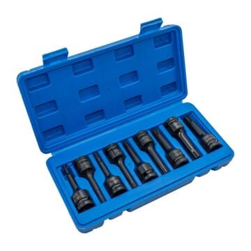 6501 Havalı Uzun RIBE Uçlu 1/2'' Lokma Takımı 9 Parça