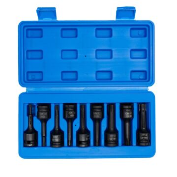 6501 Havalı Uzun RIBE Uçlu 1/2'' Lokma Takımı 9 Parça