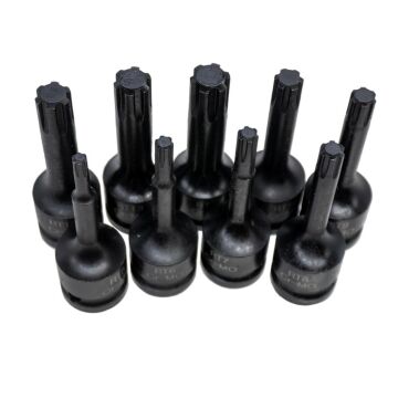 6501 Havalı Uzun RIBE Uçlu 1/2'' Lokma Takımı 9 Parça