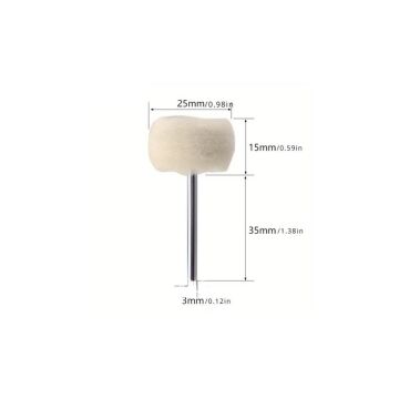 6210X5 5'li Paket Pimli Parlatma Temizleme Kaşmir Yün Polisaj Keçe 25 mm