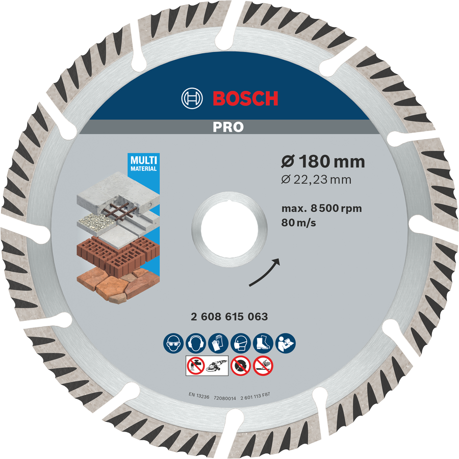 BOSCH 180 mm Universal Beton-Yapı Malzemeleri için Elmas Testere