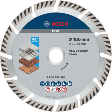 BOSCH 180 mm Universal Beton-Yapı Malzemeleri için Elmas Testere