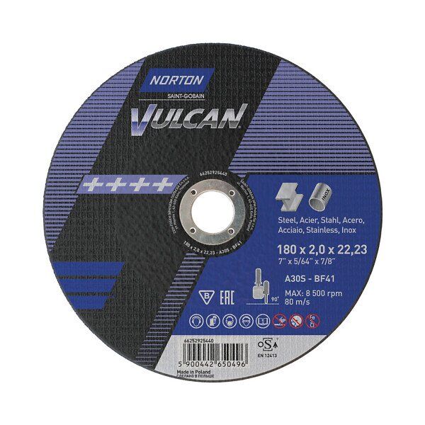 NORTON 180x2x22 mm Metal Kesme Taşı (Vulcan)