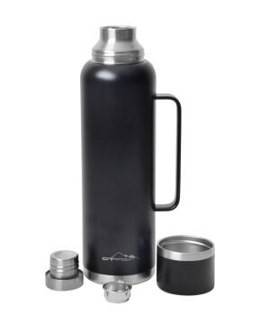 NURGAZ Campout Çift Katmanlı Termos Siyah 1500 ml (NG 164)