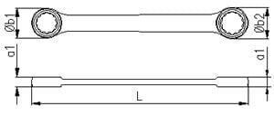 İZELTAŞ Düz Yıldız Anahtar 24x26 mm