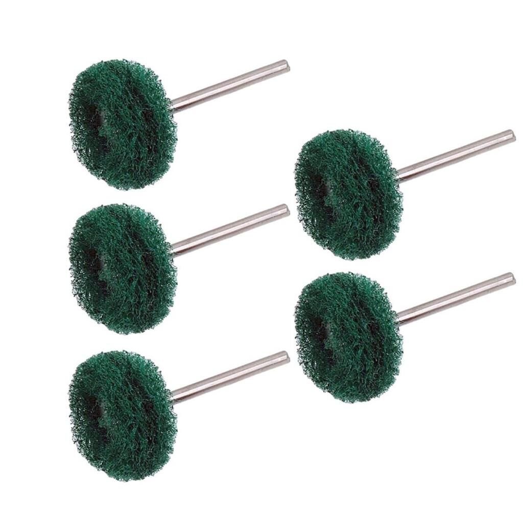 6205X5 5'li Paket Pimli Aşındırıcı Temizleme Polisaj Keçe 25mm - Yeşil 180 Kum