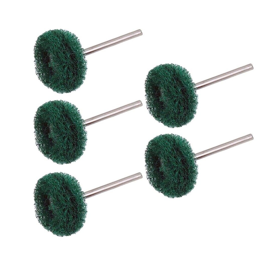 6205X5 5'li Paket Pimli Aşındırıcı Temizleme Polisaj Keçe 25mm - Yeşil 180 Kum