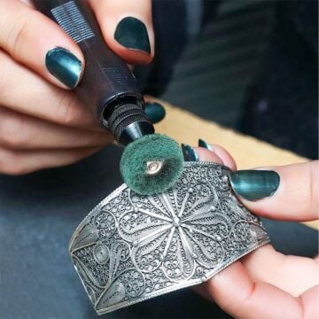 6205X5 5'li Paket Pimli Aşındırıcı Temizleme Polisaj Keçe 25mm - Yeşil 180 Kum