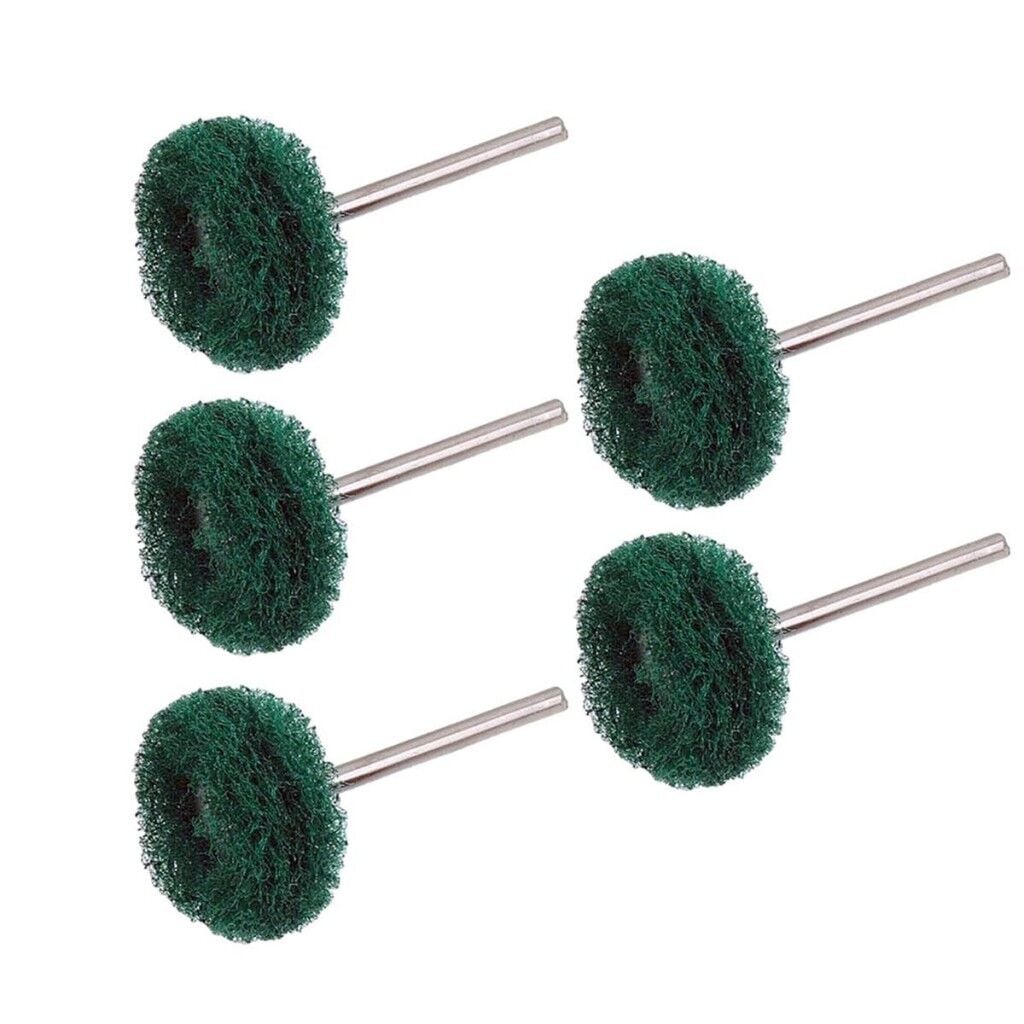 6205X5 5'li Paket Pimli Aşındırıcı Temizleme Polisaj Keçe 25mm - Yeşil 180 Kum