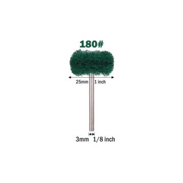 6205X5 5'li Paket Pimli Aşındırıcı Temizleme Polisaj Keçe 25mm - Yeşil 180 Kum