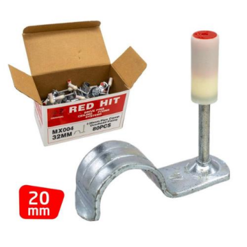Red Hit MX004 20mm Boru Sabitleme Kelepçeli Barutlu Çivi (80 li Paket)