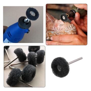 6207X5 5'li Paket Pimli Aşındırıcı Temizleme Polisaj Keçe 25mm - Siyah 400 Kum