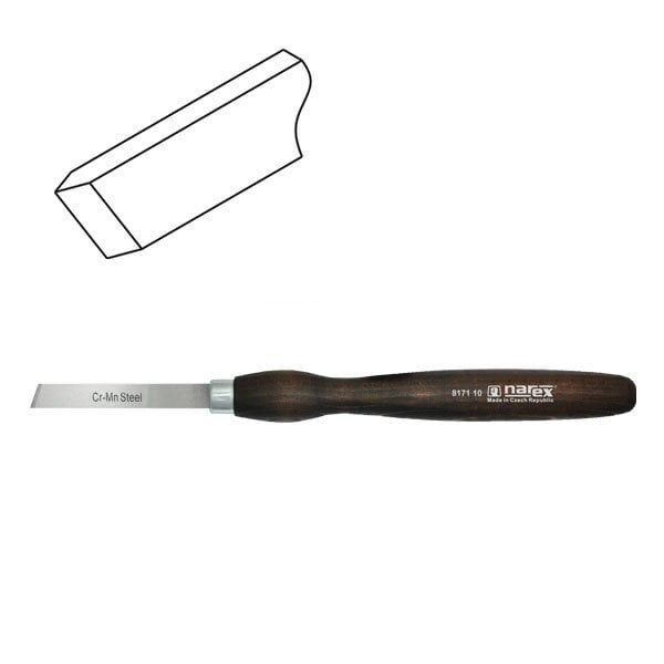 NAREX 817110 Ahşap Torna Bıçağı Eğri Ağız 14x105 mm
