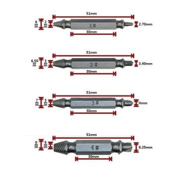 Speed Out Hasarlı Vida Çıkarıcı Sökücü Yalama Vida Ucu Çıkartma