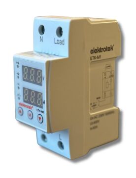 ELEKTROTEK Monofaze Gerilim ve Akım Koruyucu Dijital Röle-Otomat 220 Volt 63A