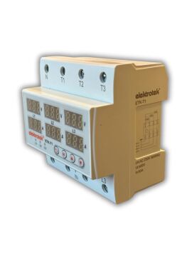 ELEKTROTEK Trifaze Gerilim ve Akım Koruyucu Dijital Röle-Otomat 220 Volt 63A