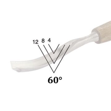 NAREX 826808 Profi Ahşap Oyma 60° Düz V Iskarpela Profile 41 8 mm