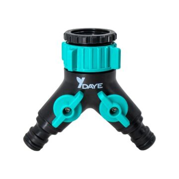 Daye DY8002L Çift Çıkışlı Vanalı Musluk Adaptörü 3/4'' - 1''