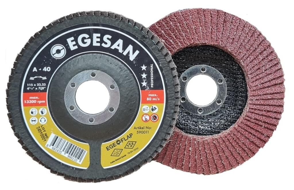 EGESAN Pro 115 mm Flap Disk Zımpara Al.Ox (Kum Seçiniz)