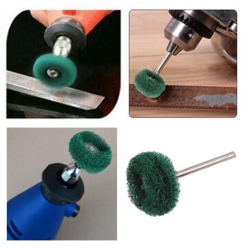 6205 Pimli Aşındırıcı Temizleme Polisaj Keçe 25mm - Yeşil 180 Kum