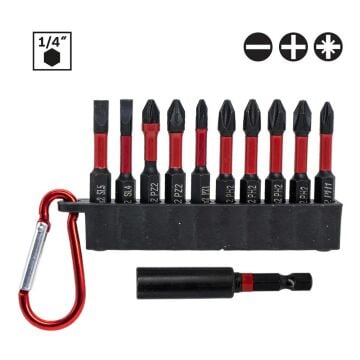 6441 Manyetik Düz-Yıldız Bits Uç Seti  (11 Parça)