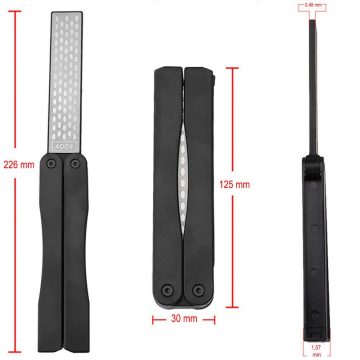 DMD LX-1202 Katlanır Cep Tipi Outdoor Hızlı Bıçak Bileme Aparatı Çift Taraflı