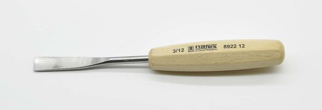 NAREX 892212 Sığ Oluklu Ağız Oyma Iskarpelası 12x90 mm