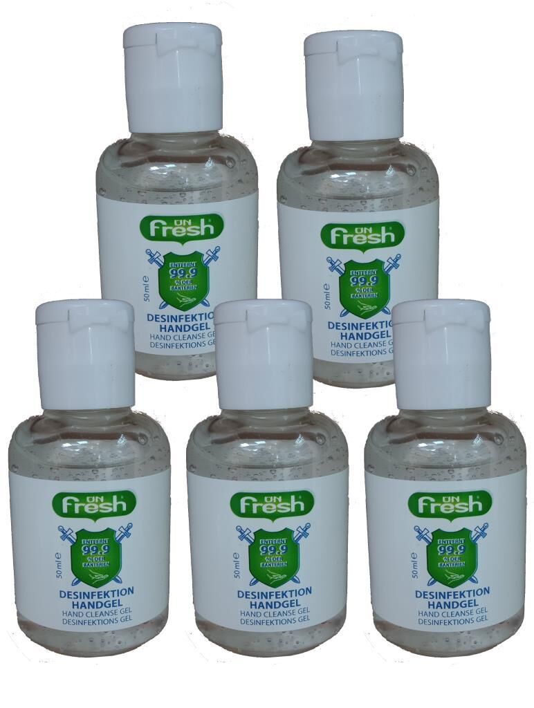 Ünfresh 50ml Antibakteriyel Jel & Dezenfektan x 5