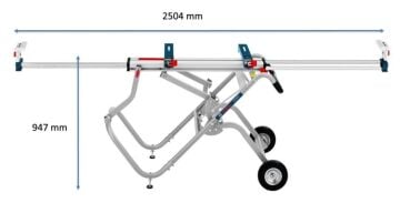 BOSCH GTA 2500 Gönye Kesme İçin Tekerli Çalışma Tezgahı