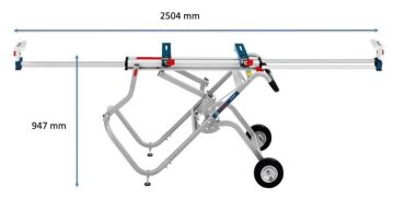 BOSCH GTA 2500 Gönye Kesme İçin Tekerli Çalışma Tezgahı