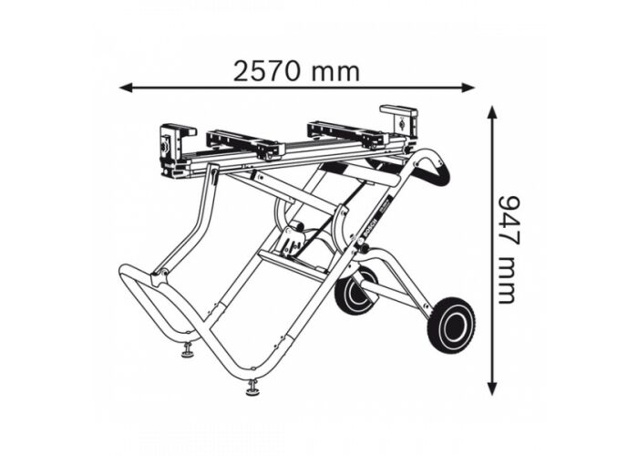 BOSCH GTA 2500 Gönye Kesme İçin Tekerli Çalışma Tezgahı
