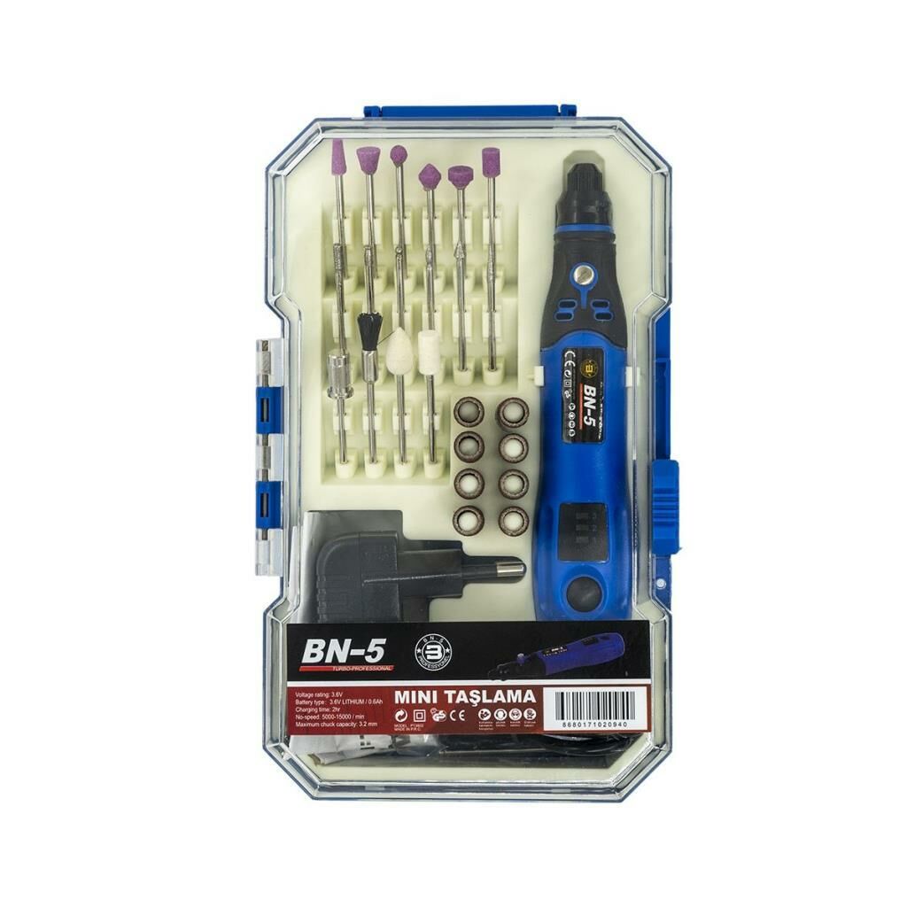 BN5 PT3602 Mini Hobi Gravür Şarjlı Taşlama Entegre Akülü