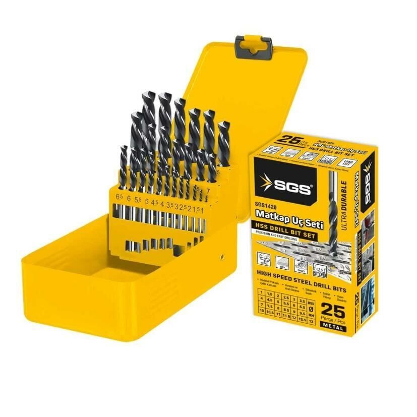 SGS 25 Parça HSS Matkap Ucu Seti