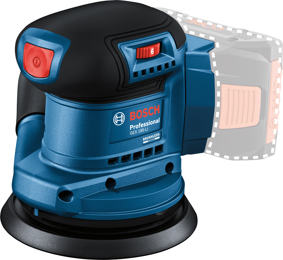 BOSCH GEX 185-LI Akülü Eksantrik Zımpara Makinası 18 Volt (Akü ve Şarj Aleti Hariç)