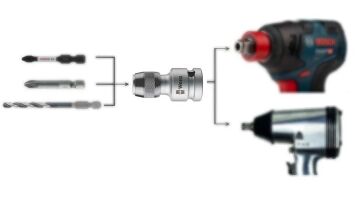 WERA 784C/1 Lokmalı Bits Uç Adaptör Kilitli 1/2-1/4 05042760001 (Torklu Makinalar için)