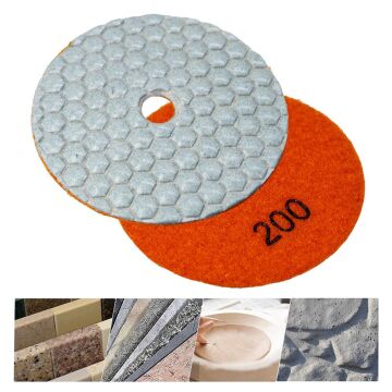 6552 Granit Mermer Taş Parlatma Polisaj Ped 100 mm - 200 Kum