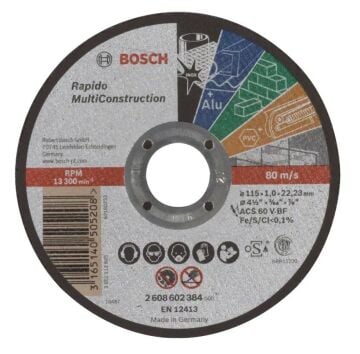 BOSCH 115x1 mm PRO Multi Material Kesme Taşı