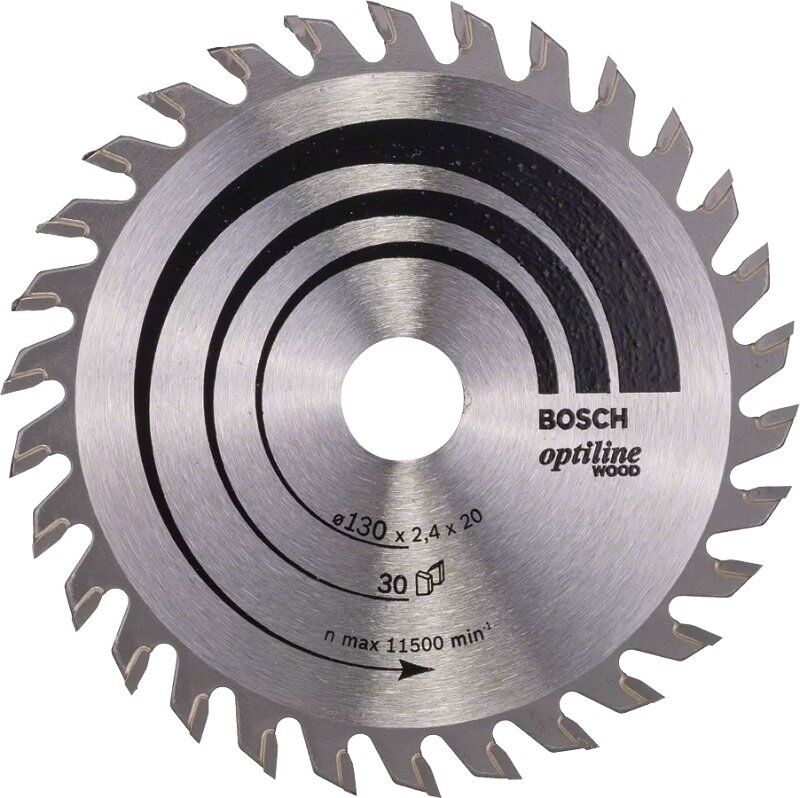 BOSCH Optiline Wood  130x20 mm 30 Diş Ahşap Daire Testere Bıçağı