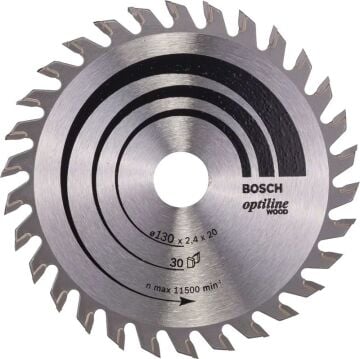 BOSCH Optiline Wood  130x20 mm 30 Diş Ahşap Daire Testere Bıçağı