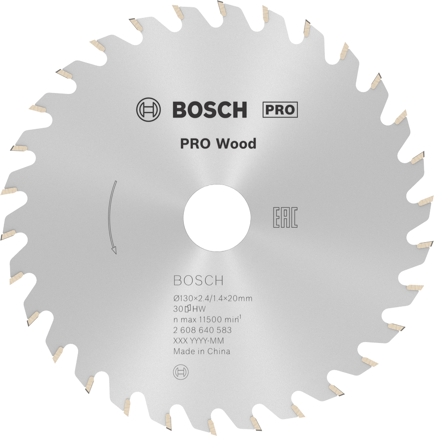BOSCH Pro Wood  130x20 mm 30 Diş Ahşap Daire Testere Bıçağı
