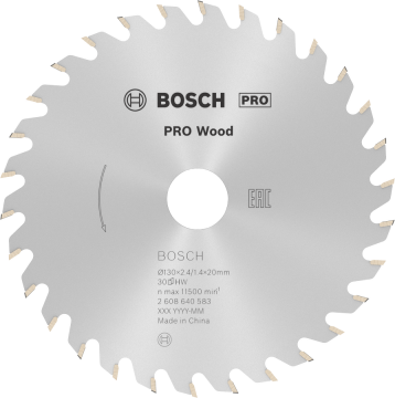 BOSCH Pro Wood  130x20 mm 30 Diş Ahşap Daire Testere Bıçağı