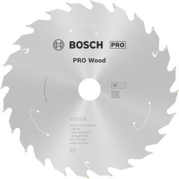 BOSCH 160x20x1,5 mm 24 Diş Ahşap Elmas Daire Testere Bıçağı