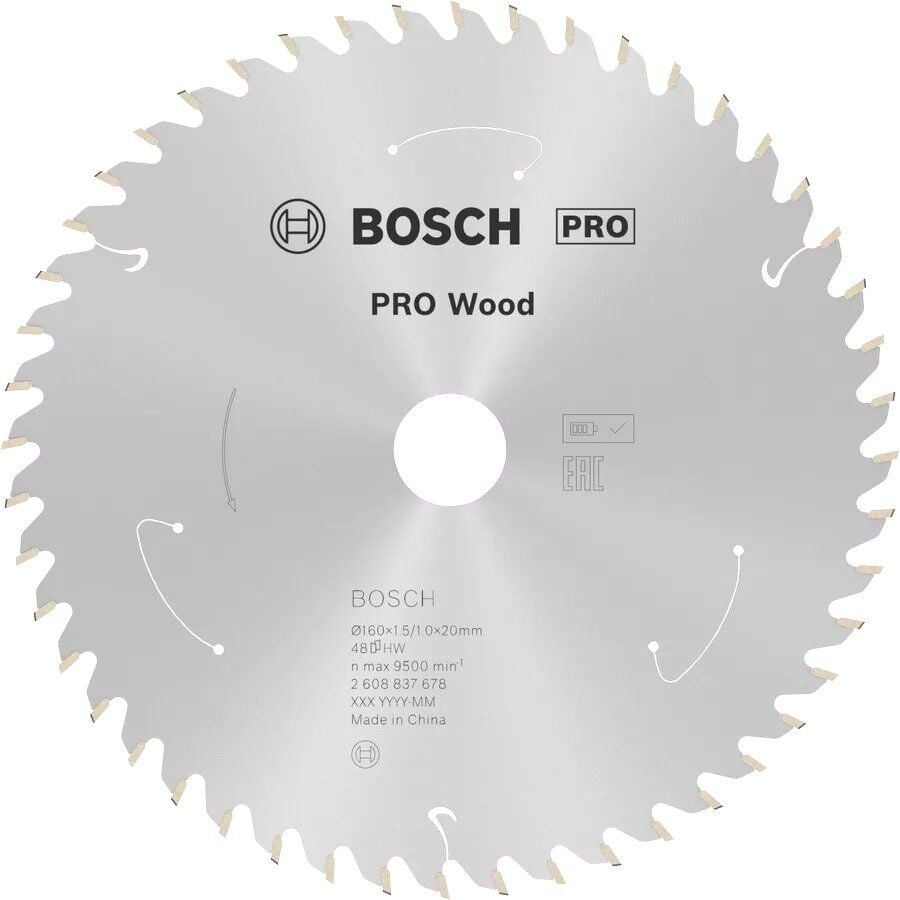 BOSCH 160x20x1,5 mm 48 Diş PRO Wood Ahşap Elmas Daire Testere Bıçağı
