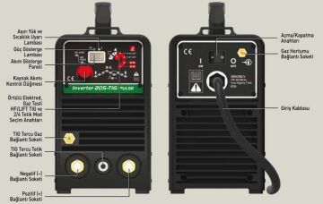 ASKAYNAK 205TP  Pulse Tig Argon Kaynak Makinası 200 Amper 220 Volt