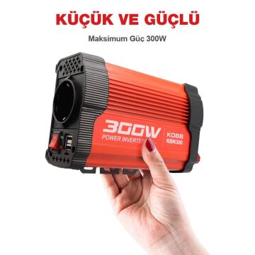 KOBB KBN300 12V/220V 300Watt Modifiye Sinüs Dönüştürücü İnvertör