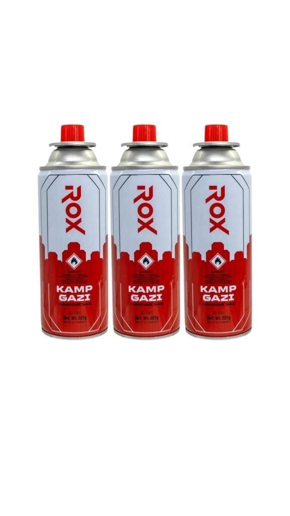 ROX Kamp Ocak Gazı Valfli Kartuş 227gr - 3 Adet