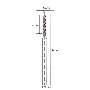 5049 Hobi Gravür Makinaları İçin HSS Matkap Ucu 1.5 mm