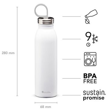 ALADDIN Chilled Thermavac™ Çelik Soğuk Su Termosu Beyaz 0.55 Lt