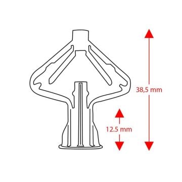 Kanatlı Alçıpan Dübeli 3 mm