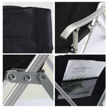 MADFOX Dachuan Katlanır Siyah Kamp Sandalyesi